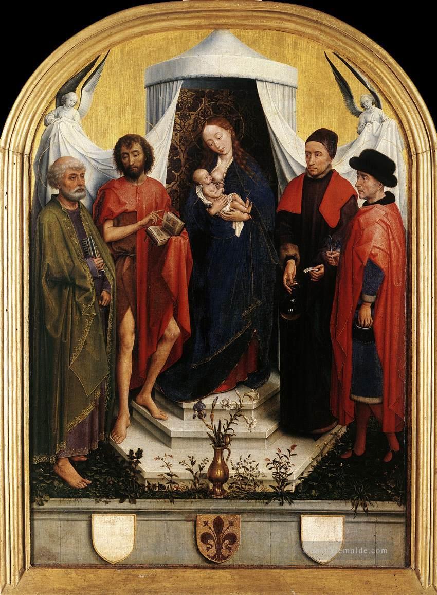 Maria mit dem Kind und vier Heilige Rogier van der Weyden Ölgemälde